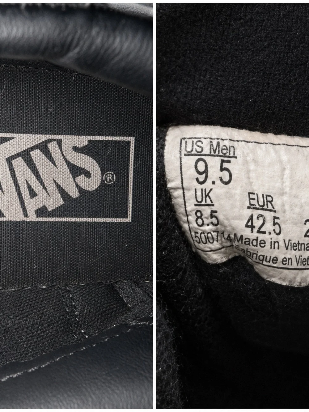 Vans Old Skool Black & White Sneakers Men’s 9.5 Women’s 11